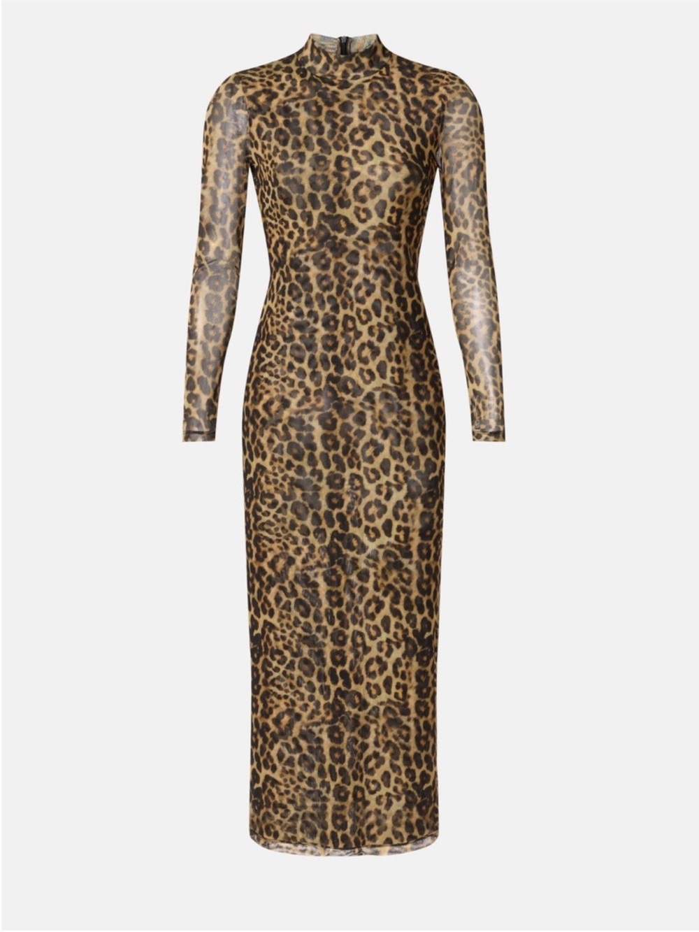 Ronny Kobo Collection Leopard Print Maxi Dress in Brown and Black